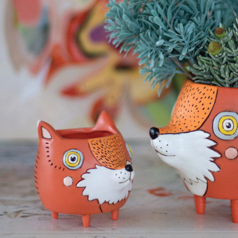 Foxy + Baby Foxy Planter