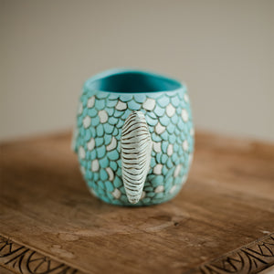 Blue Fish Planter and Baby Blue Fisher Planter