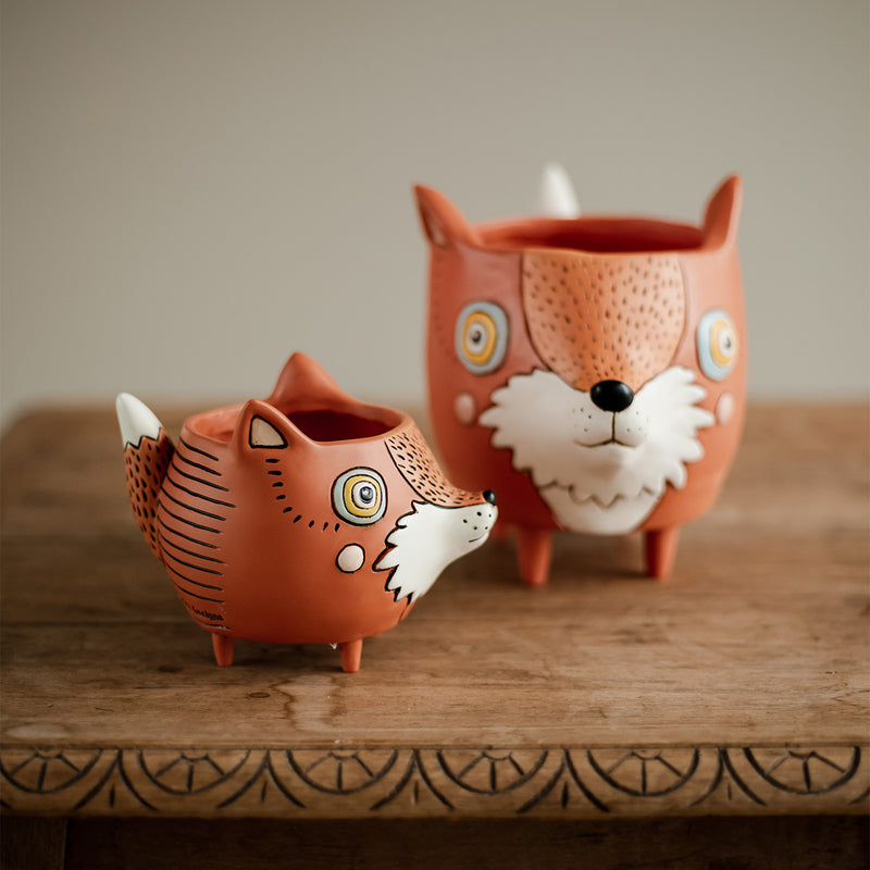 Foxy + Baby Foxy Planter